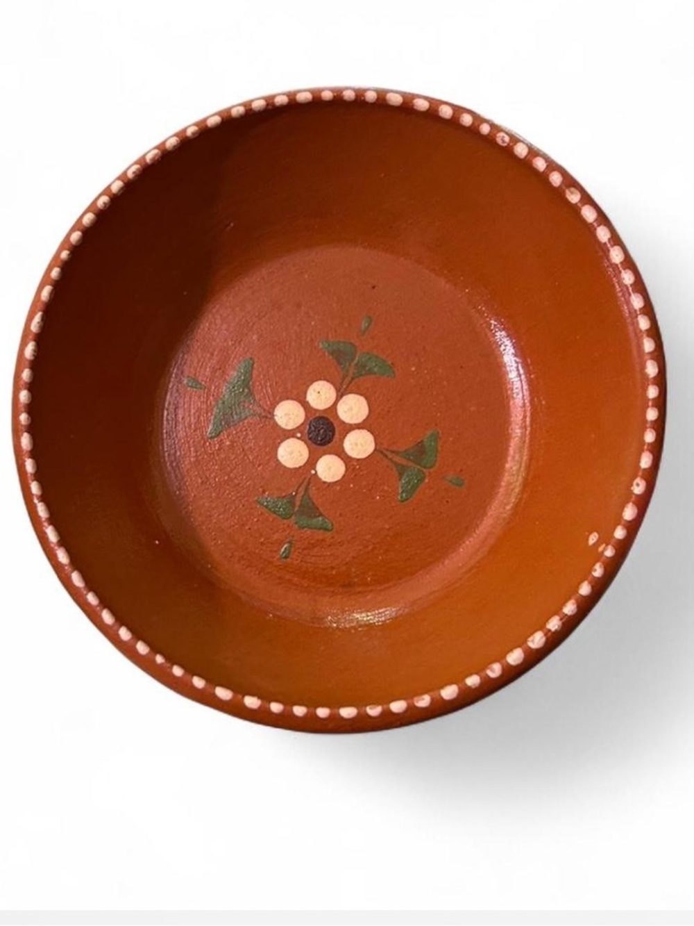 Hand-Painted Terracotta Decorative Ceramic Catchall